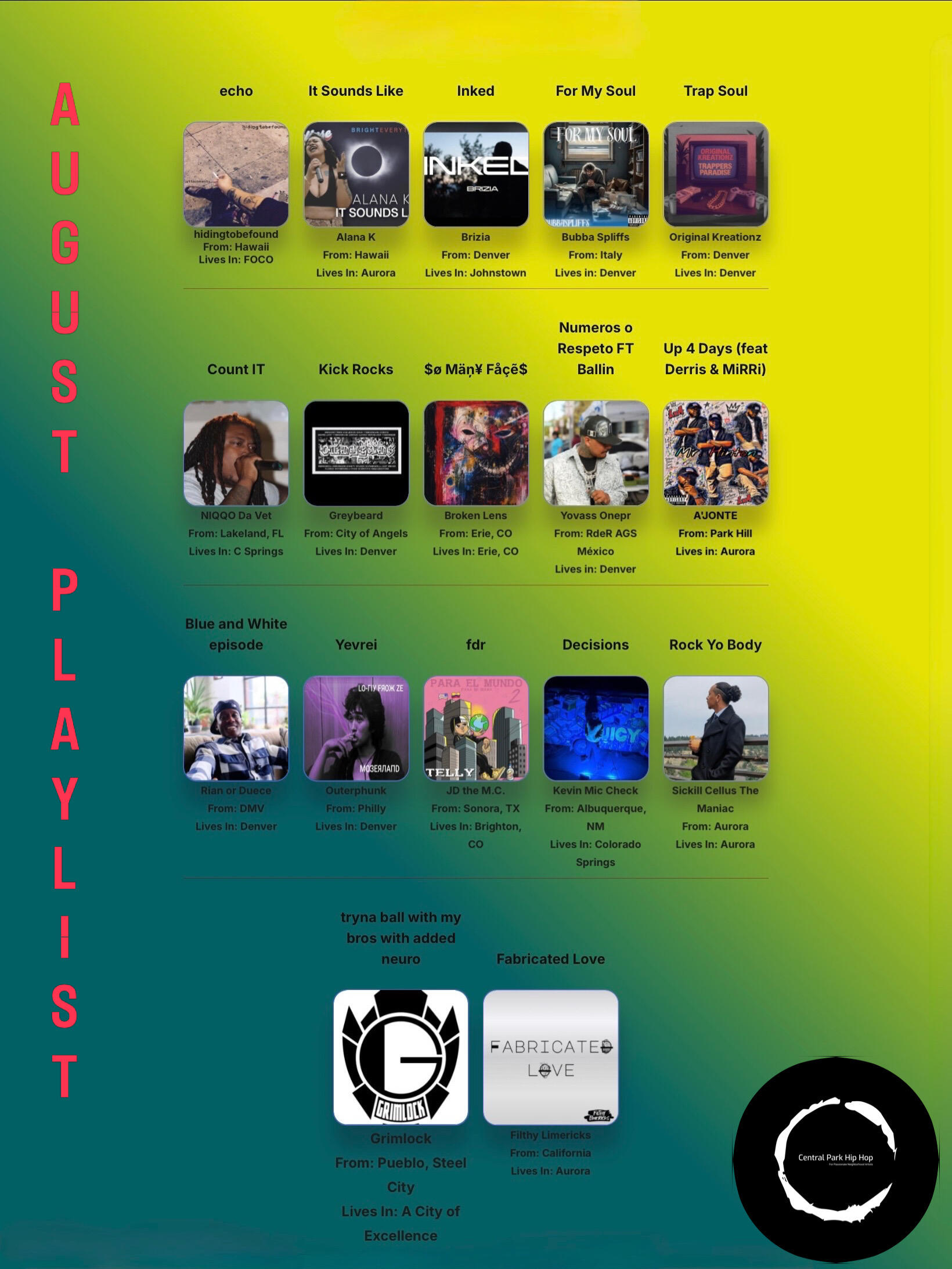 Aug 26 Playlist Aug 26 Playlist